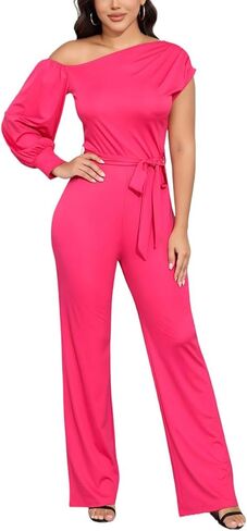 DeftSharp Women's Sexy Cocktail Party Clubwear Casual Working Rompers Long Dressy Jumpsuit in Kuwait