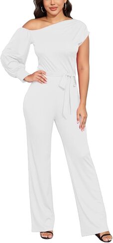 DeftSharp Women's Sexy Cocktail Party Clubwear Casual Working Rompers Long Dressy Jumpsuit in Kuwait