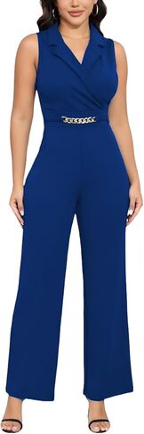 DeftSharp Women's Sexy Cocktail Party Clubwear Casual Working Rompers Long Dressy Jumpsuit in Kuwait