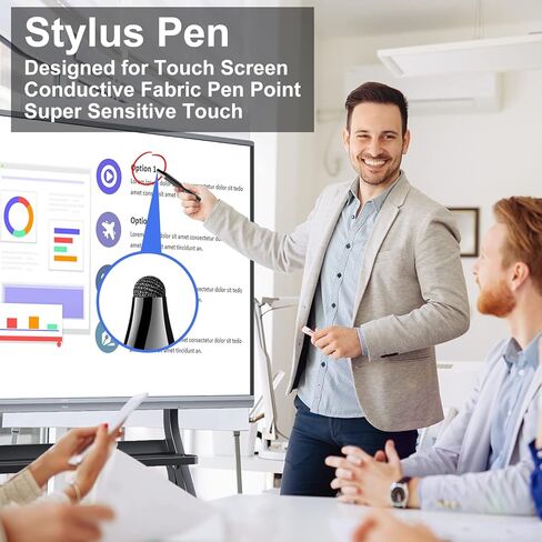 [for Touch Screen] Presentation Clicker with Stylus Pen & Laser Pointer Promethean Board Pen for Touch Screen Smart Board Smartboard Clicker Remote, Wireless Presenter Remote for Android/Windows/Mac in Kuwait