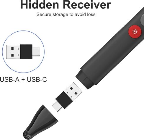 [for Touch Screen] Presentation Clicker with Stylus Pen & Laser Pointer Promethean Board Pen for Touch Screen Smart Board Smartboard Clicker Remote, Wireless Presenter Remote for Android/Windows/Mac in Kuwait