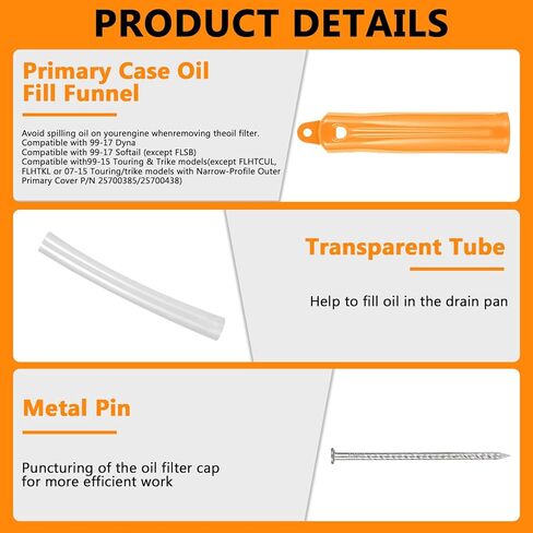 Oil Change Kit Compatible with Harley-Davidson, Complete Motorcycle Oil Change Tool Set with Filter Cap Wrench, Fill Tools & 30Pcs O-Rings in Saudi Arabia