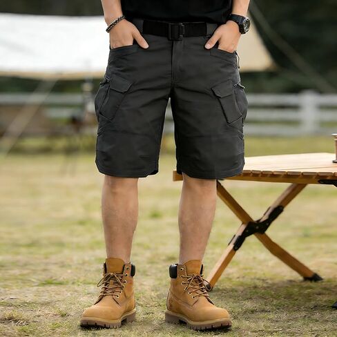 Men's Waterproof Tactical Shorts Outdoor Lightweight Quick Dry Breathable Hiking Fishing Cargo Shorts(NO Belt) in Saudi Arabia