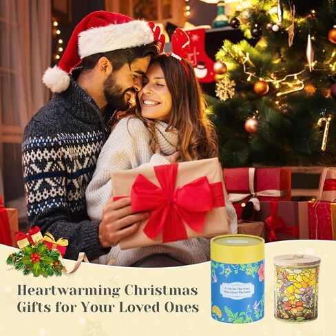 Hewory Hummingbird Gifts for Women: Glass Tea Light Candle Holders Jar with Wood Lid, Hummingbird Christmas Ornament for Mom Grandma Sister, Home Decor for Candle Lover Bird Lover (Include LED String) in Saudi Arabia