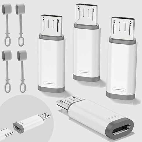 USB C to Micro Adapter - 18W Fast Charging, 2 Sets - USB C Female to Micro Male in Kuwait