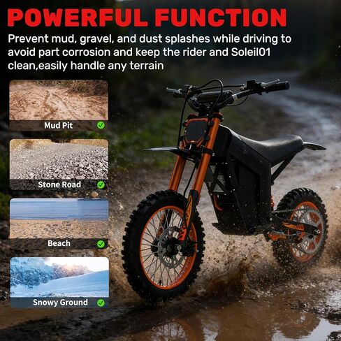JERBOR Original Rear Fender Seat Mudguard for Tuttio Soleil01 BF GB SF ARC Electric Drit Bike, Duarble Tail Fender Rear Mud Guard Protector With Screws for Tutto Tutti Motorcycle Parts(Rear Fender) in Saudi Arabia