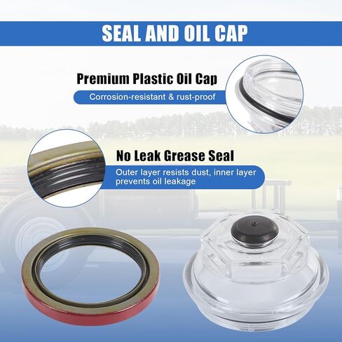 Trailer Bearing Kit 25580/387A Bearings 10-51 Grease Seal Compatible with Dexter 10K GD (After 2009) 9-123 8-41512-1/4" x 3-3/8" Trailer Axles Brake Drum 21-88 Oil Caps BK-430-GD in Saudi Arabia