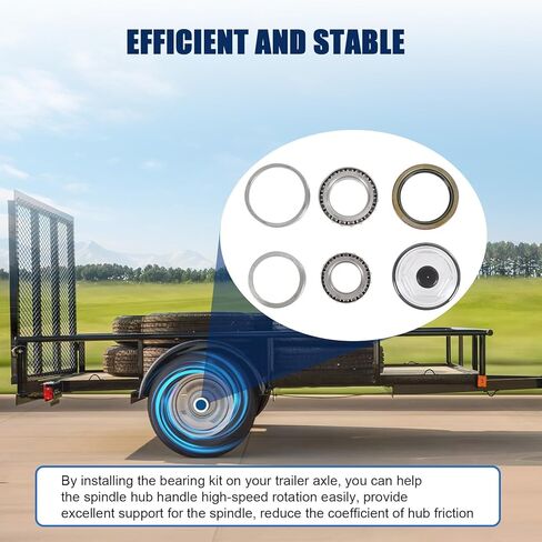 Trailer Bearing Kit 25580/387A Bearings 10-51 Grease Seal Compatible with Dexter 10K GD (After 2009) 9-123 8-41512-1/4" x 3-3/8" Trailer Axles Brake Drum 21-88 Oil Caps BK-430-GD in Saudi Arabia