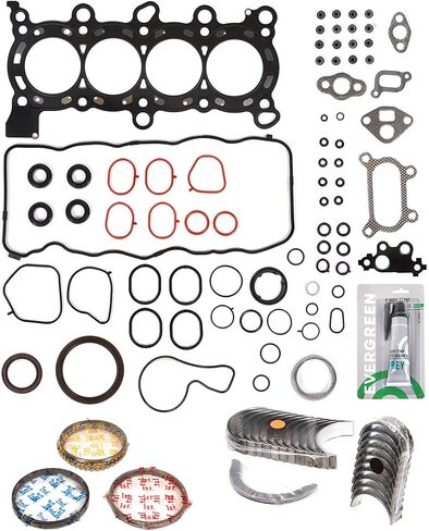 Evergreen SA-9761228513-2 مجموعة حشية كاملة حلقات محامل متوافقة مع/لـ 06-11 Honda Civic EX DX GX LX 1.8L R18A1 in Kuwait