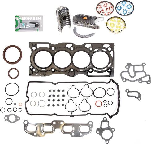 Evergreen SA-9761228254-3 Full Gasket Set Bearings Rings Compatible With/For 05-10 Nissan Frontier Suzuki Equator QR25DE in Kuwait