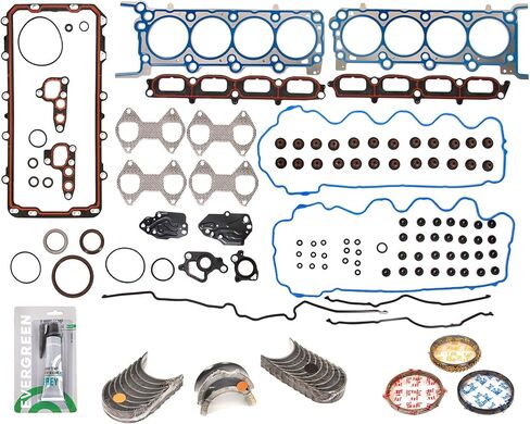 Evergreen SA-3129802640-6 Full Gasket Set Bearings Rings Compatible With/For 04-06 Ford F150 F250 5.4L TRITON 24V in Saudi Arabia