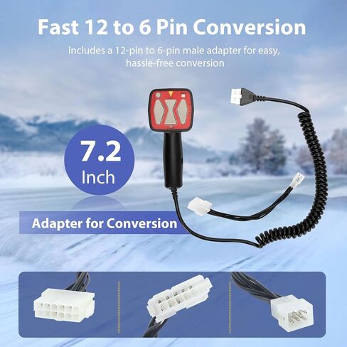Handheld Snowplow Controller Compatible with Western 56462 Fisher 9400 SAM 1306902 Straight Blade 6 Pin Plug Replacement Switch for Snowplow Trucks Driveway Snow Removal Winter Clearing in Saudi Arabia
