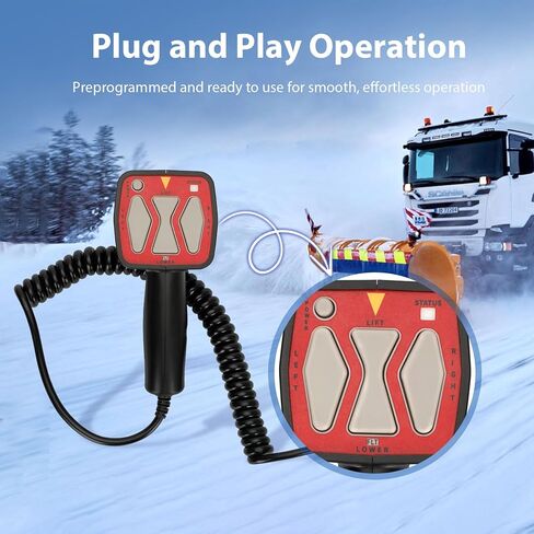 Handheld Snowplow Controller Compatible with Western 56462 Fisher 9400 SAM 1306902 Straight Blade 6 Pin Plug Replacement Switch for Snowplow Trucks Driveway Snow Removal Winter Clearing in Saudi Arabia
