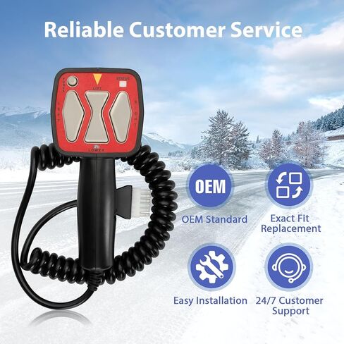 Handheld Snowplow Controller Compatible with Western 56462 Fisher 9400 SAM 1306902 Straight Blade 6 Pin Plug Replacement Switch for Snowplow Trucks Driveway Snow Removal Winter Clearing in Saudi Arabia