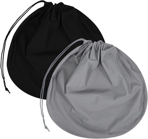 2 Pack Helmet Bags Welding Motorcycle Hood Bag with Drawstring Locking Folding Large Storage Helmet Cover Lightweight Helmets Protection Storage Bag for Bicycle Bike Riding Travel Racing(Black, Grey) in Saudi Arabia