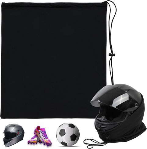 Hockey Helmet Bag Welding Motorcycle Hood Bag With Drawstring Locking Protection Storage Bag Large Capacity, Lightweight, Drawstring Locking For Motorcycle Welding Hockey Football Bike Helmets (Black) in Saudi Arabia