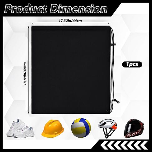 Hockey Helmet Bag Welding Motorcycle Hood Bag With Drawstring Locking Protection Storage Bag Large Capacity, Lightweight, Drawstring Locking For Motorcycle Welding Hockey Football Bike Helmets (Black) in Saudi Arabia