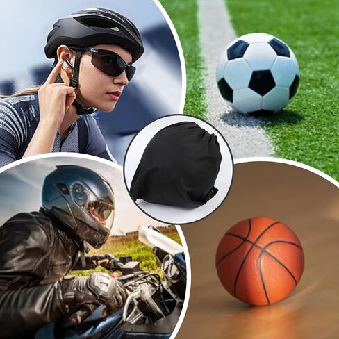 Hockey Helmet Bag Welding Motorcycle Hood Bag With Drawstring Locking Protection Storage Bag Large Capacity, Lightweight, Drawstring Locking For Motorcycle Welding Hockey Football Bike Helmets (Black) in Saudi Arabia