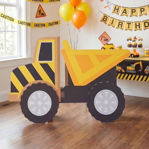 Weysat Construction Theme ديكورات حفلات أعياد الميلاد تفريغ شاحنة من الورق المقوى لوازم الحفلات تفريغ كشك الصور الدعائم لعيد الميلاد وحفلات الزفاف وحفلات استقبال المولود الجديد وديكور العطلات in Kuwait