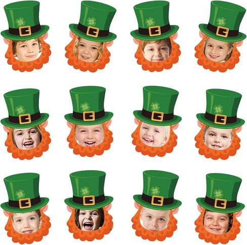 St. Patrick's Day Cutouts 50Pcs Leprechaun Cutouts Decorations St. Patrick's Day Suit and Dress Bulletin Board Decor for DIY Craft Classroom Home Shamrock Party Decoration in Saudi Arabia