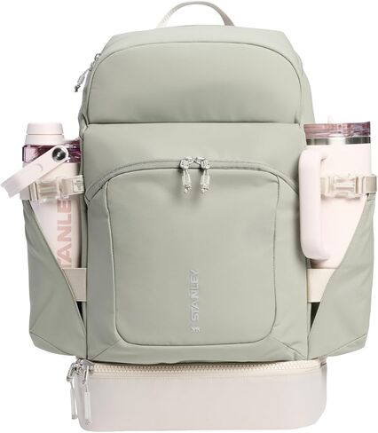 STANLEY Vitalize Macro Method Backpack | Gym, Work & Travel Bag with Laptop Sleeve | Expandable Bottom Compartment | Tumbler & Water Bottle Pockets | Durable Recycled Fabric | Twilight in Saudi Arabia
