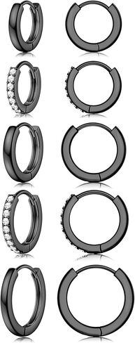 Jstyle Small Gold Hoop Earrings for Women Hypoallergenic Sterling Silver Earrings for Sensitive Ears Non Tarnish 14K Gold Plated Huggie Hoops Cartilage Earring Stacks Set for Multiple Piercing Jewelry in Saudi Arabia