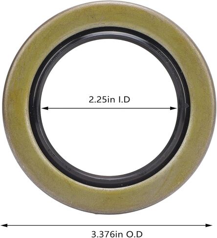 Trailer Hub Wheel Grease Seals 2.25in .376in OD Double Lip Grease Seals for Dexter Texcom RV Trailer Heavy Duty Chrome Steel Rubber Construction 8PCS Pack in Saudi Arabia
