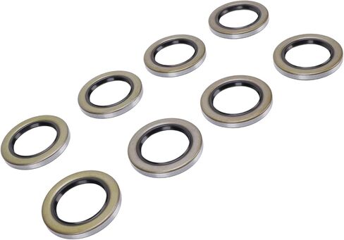 Trailer Hub Wheel Grease Seals 2.25in .376in OD Double Lip Grease Seals for Dexter Texcom RV Trailer Heavy Duty Chrome Steel Rubber Construction 8PCS Pack in Saudi Arabia