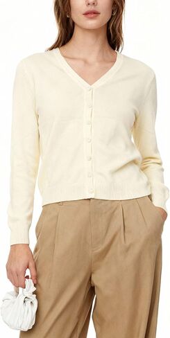 LEO'S VASE Cardigan Sweaters for Women - Lightweight Cardigan, Button Up Sweaters for Women, Soft Breathable Knit in Saudi Arabia