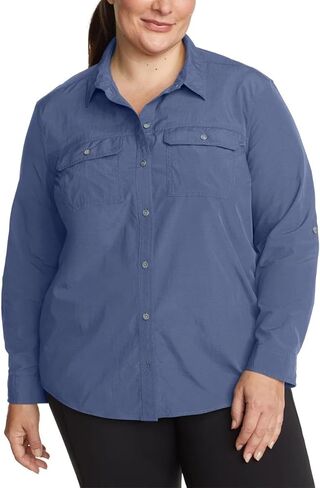 Eddie Bauer Womens Lightweight Long Sleeve Ripstop Mountain Shirt in Kuwait