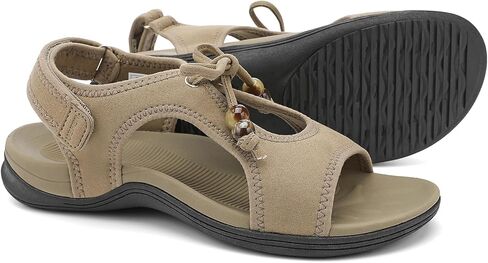 UBFEN Womens Walking Sandals Comfortable with Arch Support | Lightweight Flat Sandal for Mild Hiking, Beach, Golf, Camping, Daily Wear Outings in Saudi Arabia