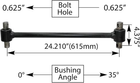 Freightliner Torque Rod 24.210" Length Fits 16-15632-000, 16-18972-000, 345-916, TMR536 in Saudi Arabia