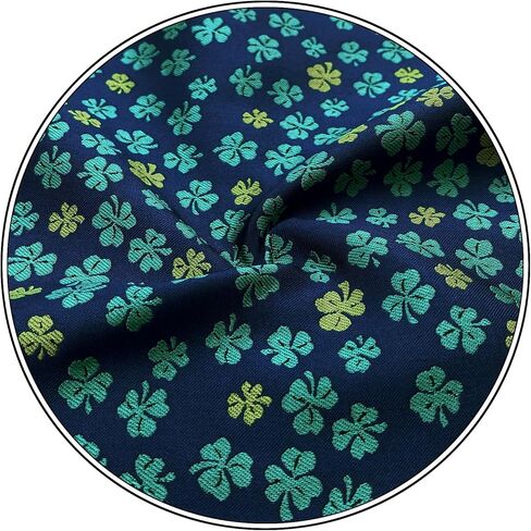 SHLAX&WING Clover Mens Pocket Square for Wedding Party Blue Green Handkerchief in Saudi Arabia
