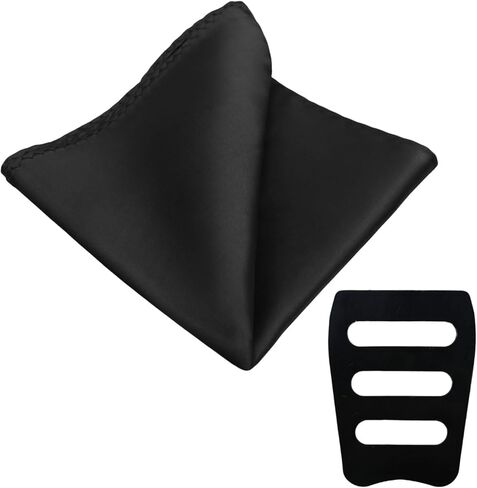 Mens Handkerchiefs, 11.81" Satin Pocket Squares for Men with Holder for Festivals Events Business Wedding Party in Saudi Arabia