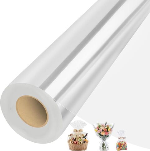 غلاف Cellophane لسلال الهدايا 32 في × 66 قدمًا من السيلوفان الملتفة سلة هدية لفائف البلاستيك لعلاج حفل زفاف الحرف عيد ميلاد in Kuwait