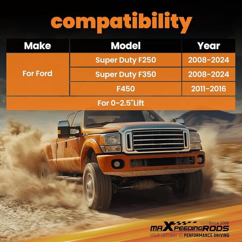 دعامة نقل شريط المسار 0-2.5 بوصة من maXpeedingrods لـ F250 F350 F450 Super Duty 2008-2024، دعامة إسقاط شريط المسار in Kuwait