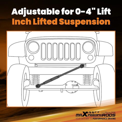 maXpeedingrods 0-4" Lift Front Track Bar for Dodge Ram 1500 2500 3500 4WD 1994-2002, Adjustable Track Rod with Relocation Bracket, Gray in Kuwait