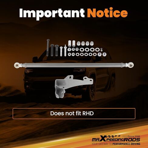 maXpeedingrods 0-4" Lift Front Track Bar for Dodge Ram 1500 2500 3500 4WD 1994-2002, Adjustable Track Rod with Relocation Bracket, Gray in Kuwait