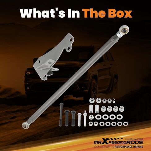 maXpeedingrods 0-4" Lift Front Track Bar for Dodge Ram 1500 2500 3500 4WD 1994-2002, Adjustable Track Rod with Relocation Bracket, Gray in Kuwait