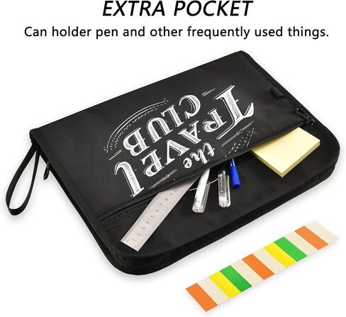 Expanding Filing Folder, Travel Club Funny 13 Pockets Expandable File Folders with Sticky Labels, A4 Letter Size Paper Document Organizer for Office School Boys in Saudi Arabia