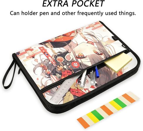 Expanding Filing Folder, Anime Woman Funny 13 Pockets Expandable File Folders with Sticky Labels, A4 Letter Size Paper Document Organizer for Office School Boys in Saudi Arabia