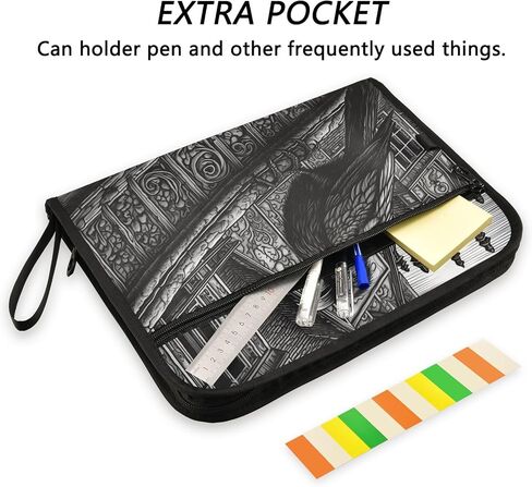 توسيع مجلد الملفات الحجم القانوني منظم ملفات المستندات الأكورديون 13 جيوب مع طباعة منزل الغراب القوطي in Kuwait