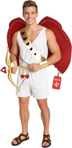 Morph Cupid Costume Men With Cupid Bow and Arrow, Bachelor and Valentines Day Costumes Men, Adult Cupids Wings in Saudi Arabia