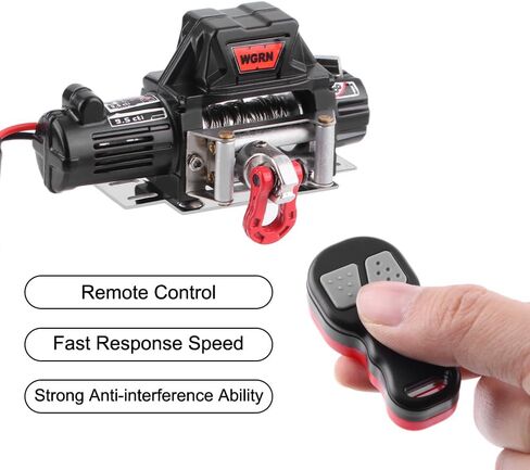 GLOBACT 1/10 RC Wireless Winch Remote Controller & Receiver Replacement Kit for Axial SCX10 90046 TRX4 Tamiya RC4WD HPI Redcat 1/10 RC Crawler Upgrade in Saudi Arabia