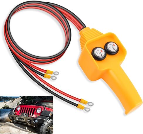 Winch Remote with Cables,Manual Push Button Winch Controller with Large Load Capacity for 1500lbs-5000lbs,Universal Winches Switch Assembly Car Accessories for 12V/24V/48V in Saudi Arabia
