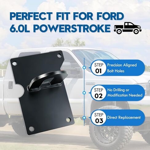 Ford 6.0 Engine Lift Bracket, Engine Motor Lifting Bracket for Ford 6.0 Powerstroke, Heavy Duty Alloy Steel Construction with Black Anti-Rust Coating , Secure & Stable Hoist Plate in Kuwait
