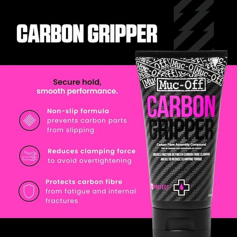 مقبض كربون Muc-Off، 75 جم - معجون تجميع الكربون للدراجات - معجون كربون غير قابل للانزلاق لأجزاء الدراجات من ألياف الكربون in Kuwait