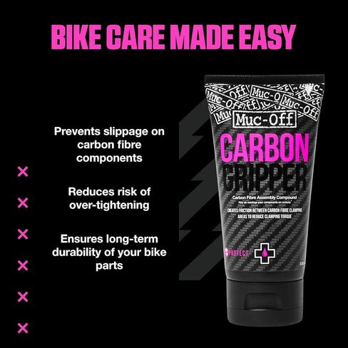 مقبض كربون Muc-Off، 75 جم - معجون تجميع الكربون للدراجات - معجون كربون غير قابل للانزلاق لأجزاء الدراجات من ألياف الكربون in Kuwait