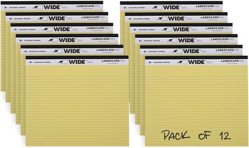 Roaring Spring Paper Company 74535 3 Count Assorted 11" X 9.5" Wide Landscape Pad in Saudi Arabia