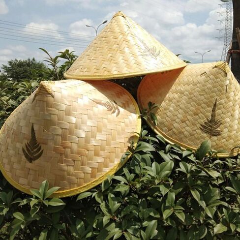 2Pcs Braided Straw Hats for Outdoor Use Brim Sun Blocking Caps Farmer Hats for Rain Protection for Garden Decor in Saudi Arabia